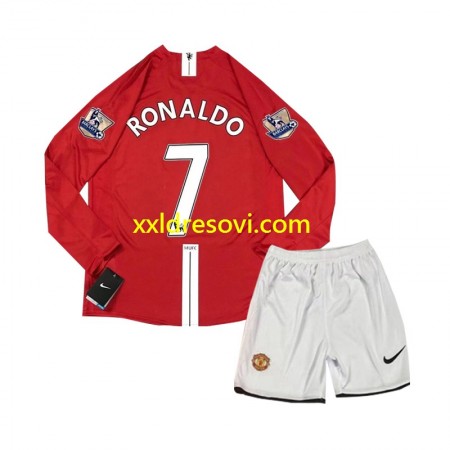 Manchester United Cristiano Ronaldo 7 2007 Retro Domaći Dječji Nogometni Dres Dugim Rukavima